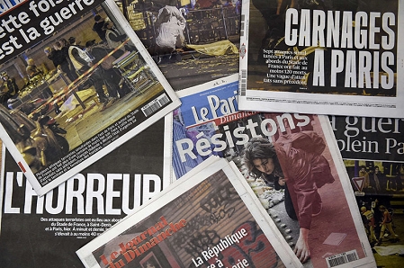französische titelblätter zu #parisattacks